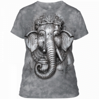 T-shirt met hoogwaardige print Ganesha Dames