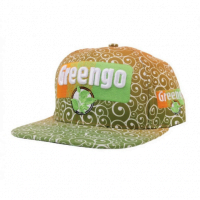 Stoere pet van het merk Greengo, een zogenoemde snapback cap, met platte klep en verstelbare sluiting aan de achterkant