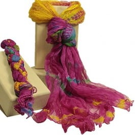 chiffon sjaal roze