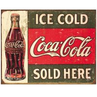 wandbord metaal coca cola ice cold