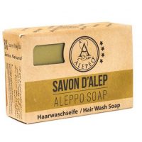 Natuurlijke Aleppo haarzeep is een plantaardige shampoo bar, geschikt voor het wassen van alle haartypen.