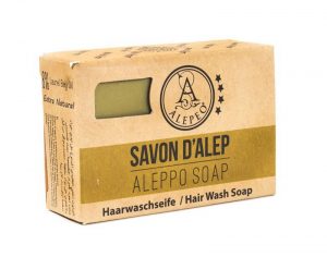 Natuurlijke Aleppo haarzeep is een plantaardige shampoo bar, geschikt voor het wassen van alle haartypen.